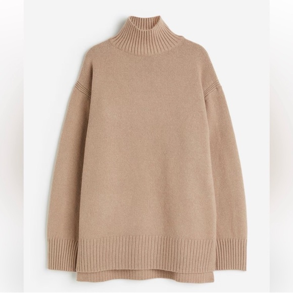 H&M Sweaters - H&M Women's Taupe Turtleneck Sweater